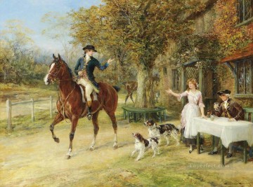  Heywood Obras - Una cariñosa despedida de Heywood Hardy montando a caballo